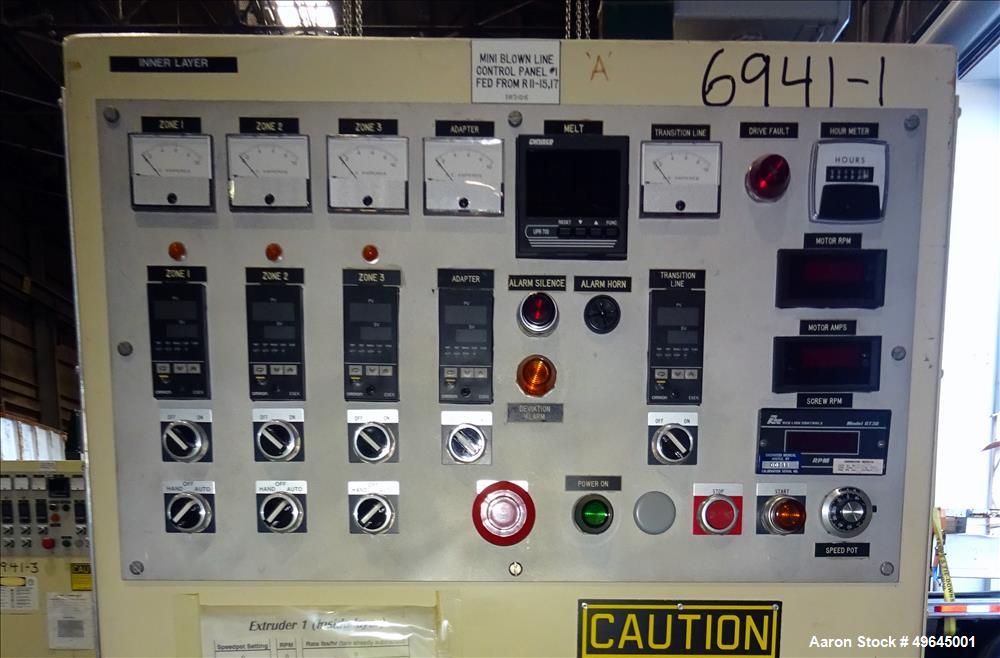 Used 3-Layer Davis Standard Co-Extrusion Blown Film Lab Line.