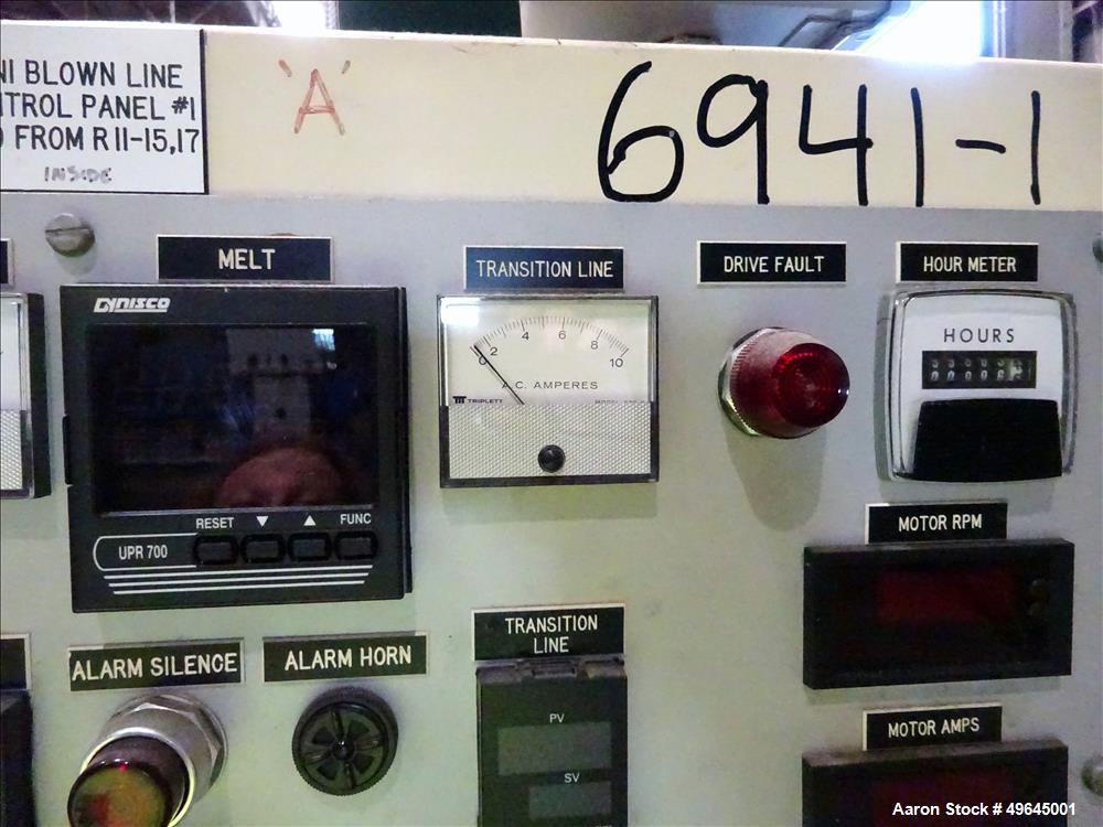 Used 3-Layer Davis Standard Co-Extrusion Blown Film Lab Line.
