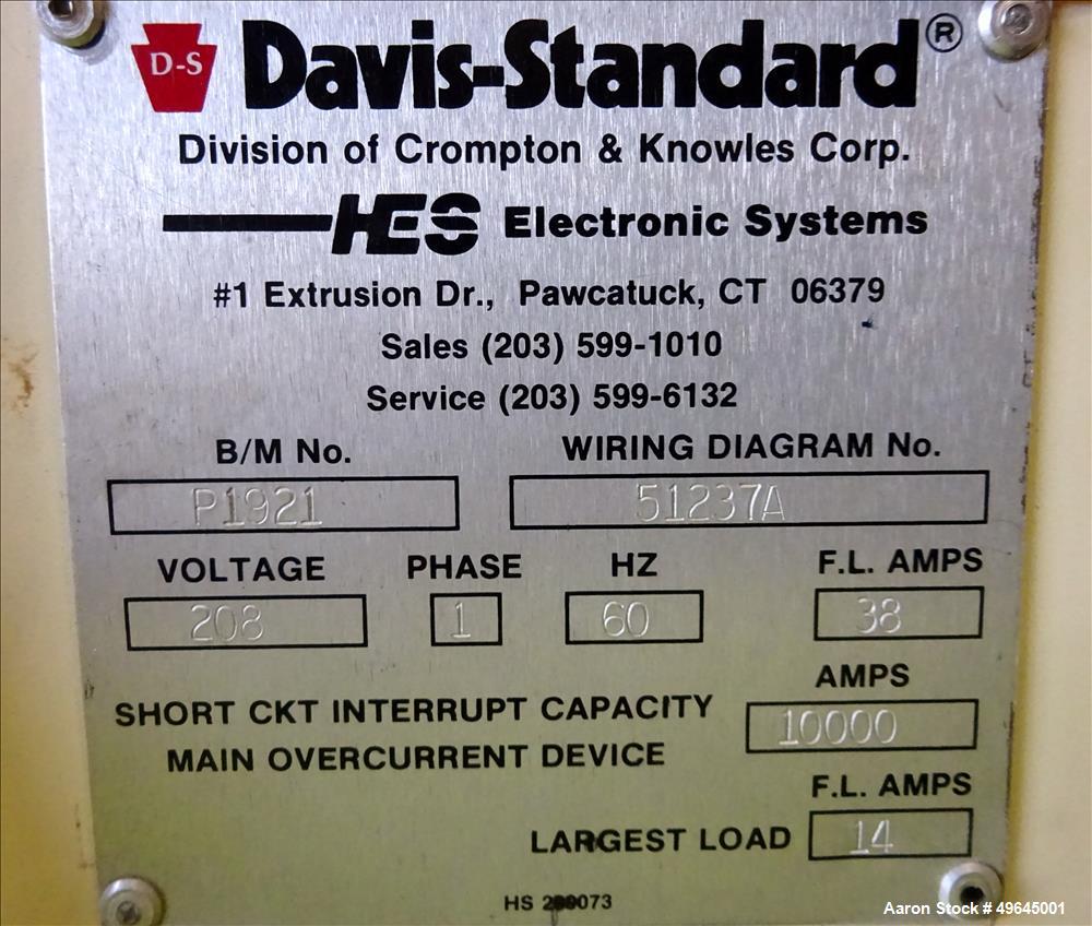 Used 3-Layer Davis Standard Co-Extrusion Blown Film Lab Line.