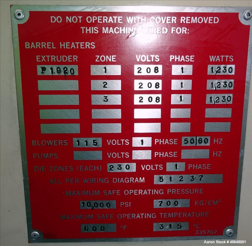 Used 3-Layer Davis Standard Co-Extrusion Blown Film Lab Line.