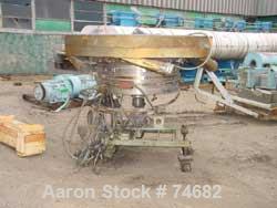 USED: GEC 144" blown film line consisting of: 4.5" GEC extruder, model244-001, S/N 244-1522-01, 24:1 L/D, 150 hp motor, with Safetronicsdrive, 11 zone control cabinet, 4 controllers missing, hydrauli...