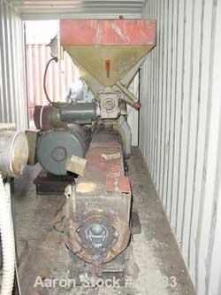 USED: GEC 144" blown film line consisting of: 4.5" GEX extruder, model244-001, S/N 244-1522-01, 24:1 L/D, 150 hp motor, with drive, 11 zonecontrol cabinet, Ogden controllers, 4.5" hydraulic screen ch...