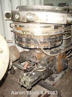 USED: GEC 144" blown film line consisting of: 4.5" GEX extruder, model244-001, S/N 244-1522-01, 24:1 L/D, 150 hp motor, with drive, 11 zonecontrol cabinet, Ogden controllers, 4.5" hydraulic screen ch...
