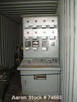 USED: GEC 144" blown film line consisting of: 4.5" GEX extruder, model244-001, S/N 244-1522-01, 24:1 L/D, 150 hp motor, with drive, 11 zonecontrol cabinet, Ogden controllers, 4.5" hydraulic screen ch...