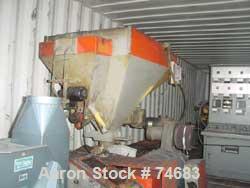 USED: GEC 144" blown film line consisting of: 4.5" GEX extruder, model244-001, S/N 244-1522-01, 24:1 L/D, 150 hp motor, with drive, 11 zonecontrol cabinet, Ogden controllers, 4.5" hydraulic screen ch...
