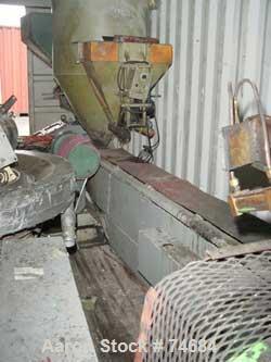 USED: GEC 81" blown film line consisting of : 4.5" GEC extruder, 24:1L/D, model 244-001, S/N 244-11281-01; 150 hp motor; 12 zone controlcabinet; Barber Coleman controllers; Safetronics drive. With pr...