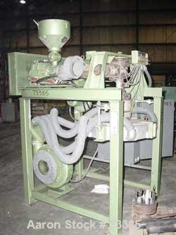 USED: Keifel Extrusion lab blown film line consisting of: Compex extruder 40.3 with 15 kw AC variable speed drive, electric heat, water cooled barrel, large area screen changer, automatic granule fee...