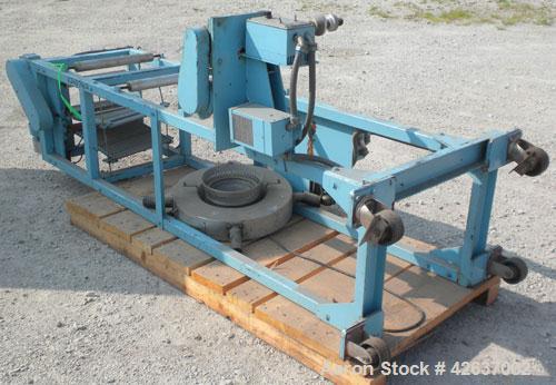Used Killion 15’’ Wide Blown Film Tower consisting of: (1) Single turret winder, driven by a 1/4 HP, 90 Volt, 1725 RPM motor with a speed controller, (1) set of 15’’ long slats, (1) nip station with ...