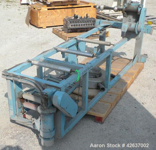 Used Killion 15’’ Wide Blown Film Tower consisting of: (1) Single turret winder, driven by a 1/4 HP, 90 Volt, 1725 RPM motor with a speed controller, (1) set of 15’’ long slats, (1) nip station with ...