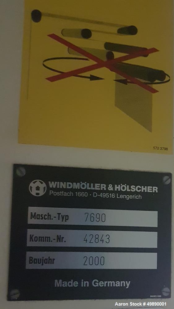 Used- Windmoller & Holscher 80" 7 Layer Line, Model 2200MM.