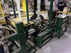 Used Laboratory blow film extruder, four zones, roller roller, air ring, nip-roller, 75 kv transformer