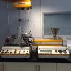 Used Dr. Colling lab size blown film line consisting of: (1) Dr. Collin lab size twin screw extruder, type Teach line E20T, 20:1 L/D. 0-160 RPM Screw speed. Electrically heated, air cooled. Driven by...