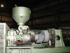 USED: Keifel Extrusion lab blown film line consisting of: Compex extruder 40.3 with 15 kw AC variable speed drive, electric heat, water cooled barrel, large area screen changer, automatic granule fee...