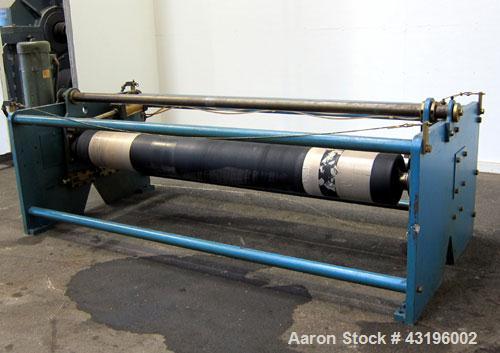 Used- Nip Roll Assembly Consisting Of: (1) 10" Diameter x 84" long stationary metal roll, driven by a 3hp, 180 volt, 1750 rp...