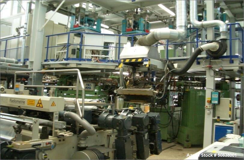 Used Barmag, Er-We-Pa, Reifenhäuser, Plamex Extruder 5-Layer COEX Cast Film Lin