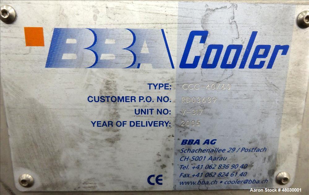 Used BBA Chiller Drum Cooler, Model CCC-40/60.