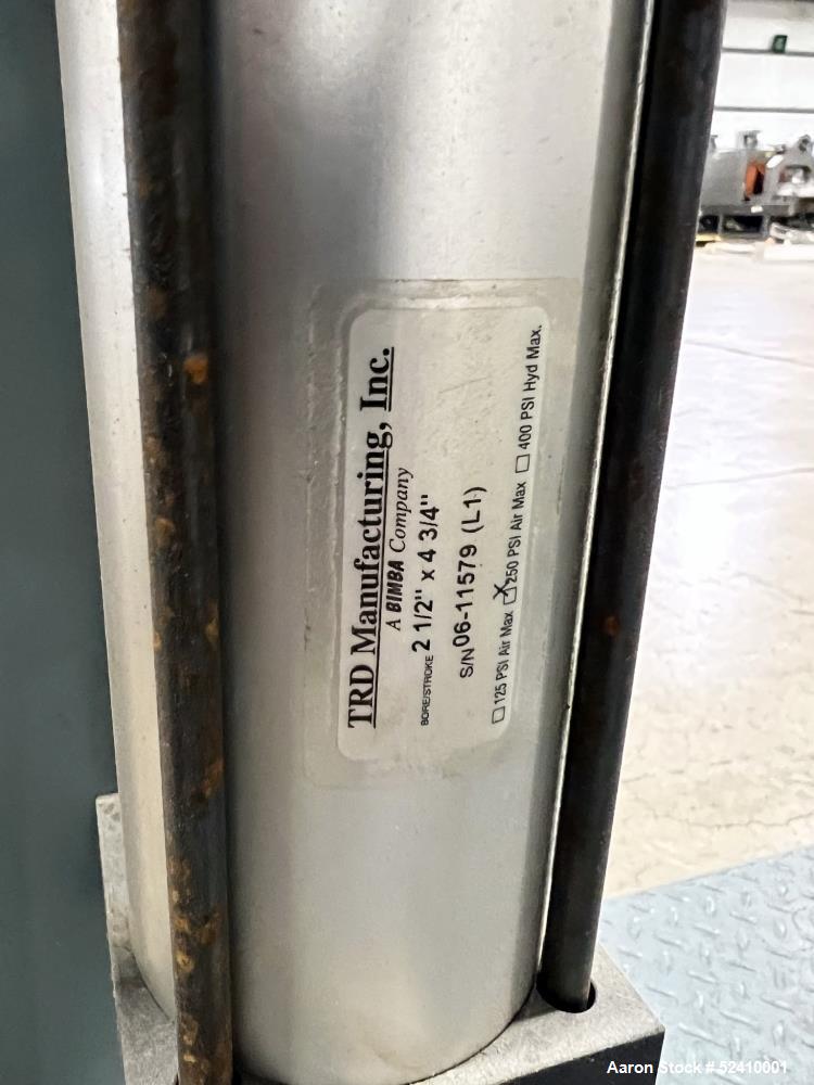 Used Davis Standard Cast Film Stand, Model KXE-1220. (2) 20" wide x 6" diameter feed rolls (1) chrome plated, (1) urethane. Driven by a .5hp 1750rpm motor, through reducer 30:1. (1) 20" wide x 4" dia...