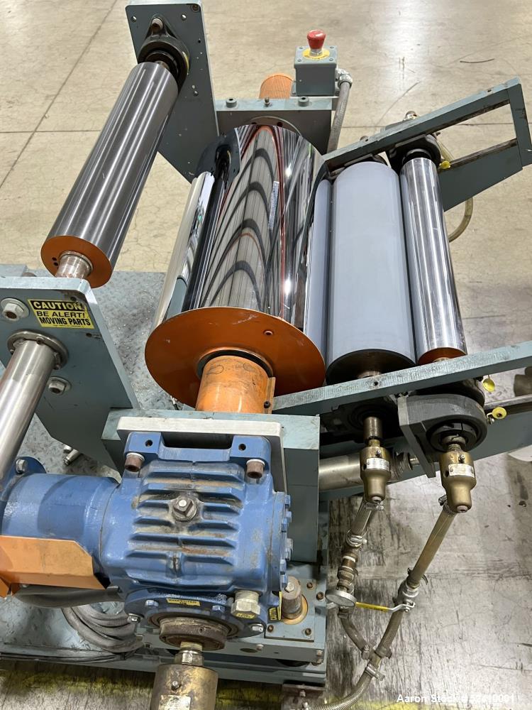 Used- Davis Standard Cast Film Stand, Model KXE-1220. (2) 20" wide x 6" diameter feed rolls (1) chrome plated, (1) urethane....