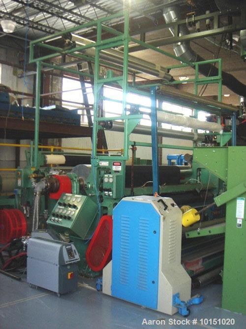 Used Davis Standard Extrusion Coating Package designed to make 40" to 85" finished web width. Line rated at 400 feet per minute mechanical line speed. Unit was last used for .01" of low density of PE...
