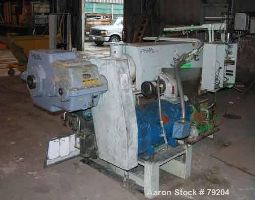 Used Egan 40" Cast Film Line Consisting of (1) Egan 3.5" extruder, 20:1 L/D ratio, electrically heated, water cooled, 100 hp main drive motor with SCR controller, 16.94:1 gearbox ratio. (1) 11 zone d...