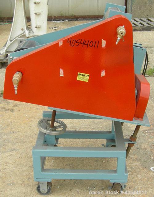 Used Killion Single Roll Cast Film Station. Chrome plated cored roll 8" diameter x 8" wide. Includes (1) 5" diameter x 8" wide rubber roll, (1) 5" diameter x 8" wide chrome plated roll. All rolls are...
