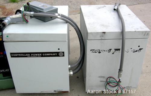 Used Killion 12" Wide Cast Film Take Off. (1) 8" diameter x 12" wide chrome plated cored roll. (2) 5" diameter x 12" wide pull rolls, (1) rubber, (1) metal, pneumatically adjustable, all driven by a ...
