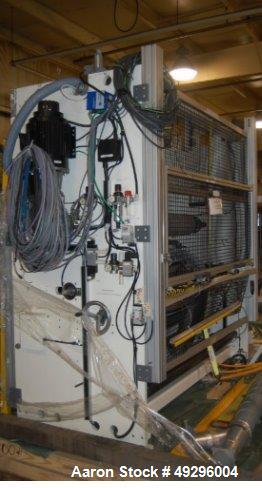 Used Macro Engineering 62" Wide 3-Roll Chill Roll Stack. Package consists of the following: 62" wide Macro 3-roll stack with 18" top roll with 8" diameter rubber nip, 28" middle roll, 18" bottom roll...
