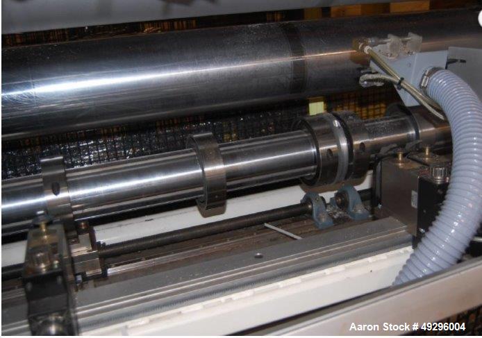 Used Macro Engineering 62" Wide 3-Roll Chill Roll Stack. Package consists of the following: 62" wide Macro 3-roll stack with 18" top roll with 8" diameter rubber nip, 28" middle roll, 18" bottom roll...