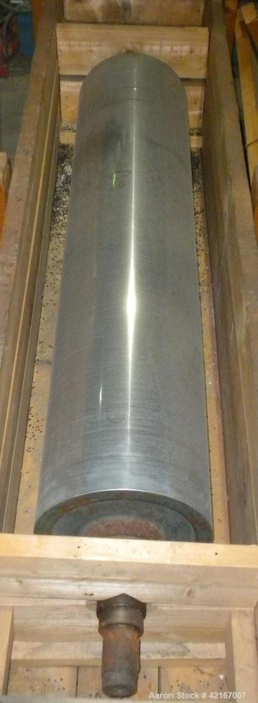 Used-Chrome Plated Cast Film Roll, 12" diameter x 54" wide.