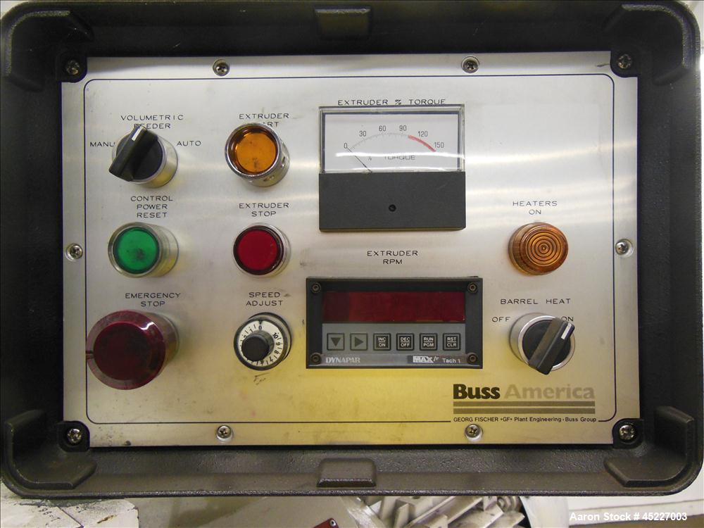 Used Buss Model PCS 30 Laboratory Compounding System with pressure roller and c