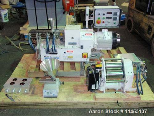 Unused- Buss kneader extruder, model PCS30, 30 mm diameter screw, 11:1 L/D, electrically heated, water cooled barrel, 7.5 hp 230/460 volt ac main drive with VFD inverter, 500 rpm screw speed, vibrati...