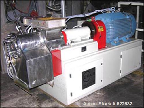 USED: Drais Gelmat compounder, model G10S. 316 stainless steel construction, jacketed bowl and end plate rated 45 psi, 10 liter nominal capacity, 8 liter batch capacity, pneumatically operated flush ...