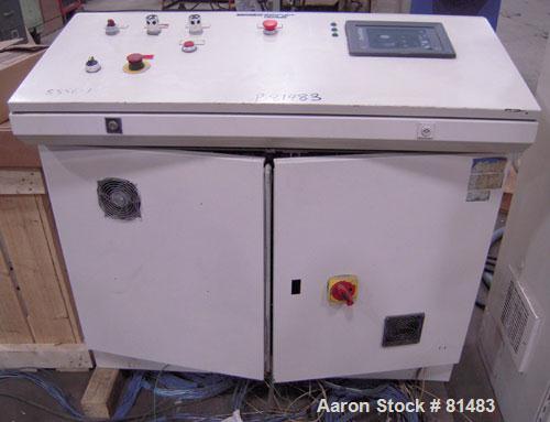 USED: 40 liter Draiswerk Gelmat intensive compounder. 50 lb batch based on 35 lb per cu ft material. Unit is direct connected to 600 hp 1150/1750 rpm DC motor with Saftronics DC motor controls, 50/60...