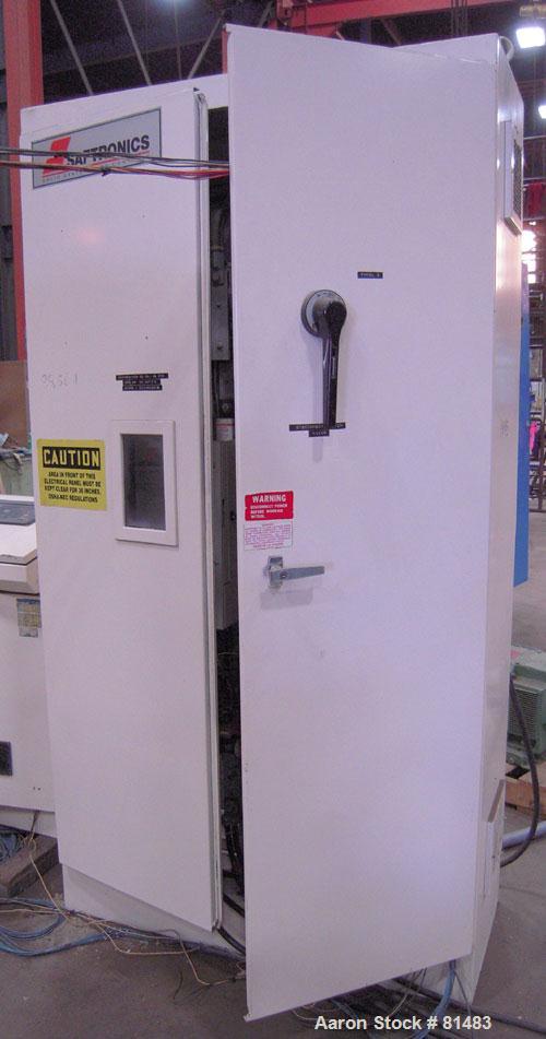 USED: 40 liter Draiswerk Gelmat intensive compounder. 50 lb batch based on 35 lb per cu ft material. Unit is direct connected to 600 hp 1150/1750 rpm DC motor with Saftronics DC motor controls, 50/60...