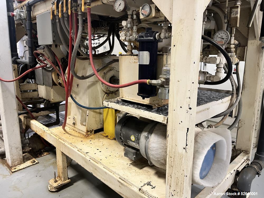 Used Farrel CP-23 Compounding System Consisting Of: (1) Farrell Compact Processor Continuous Mixer, type CP-23. #2 Cored rotors driven by an 30hp, 500 volt, 1150 rpm DC motor. (1) Farrell approximate...