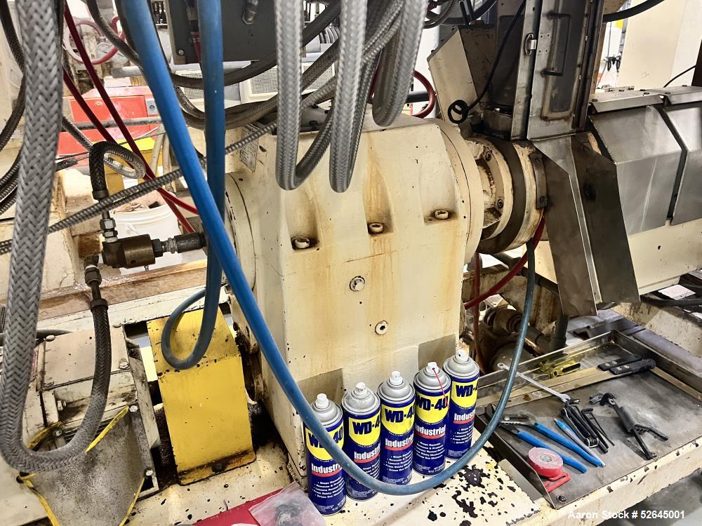 Used Farrel CP-23 Compounding System Consisting Of: (1) Farrell Compact Processor Continuous Mixer, type CP-23. #2 Cored rotors driven by an 30hp, 500 volt, 1150 rpm DC motor. (1) Farrell approximate...