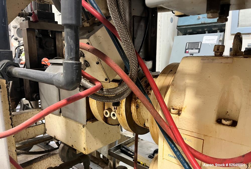 Used Farrel CP-23 Compounding System Consisting Of: (1) Farrell Compact Processor Continuous Mixer, type CP-23. #2 Cored rotors driven by an 30hp, 500 volt, 1150 rpm DC motor. (1) Farrell approximate...