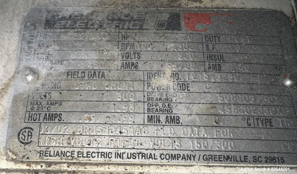 Used Farrel CP-23 Compounding System Consisting Of: (1) Farrell Compact Processor Continuous Mixer, type CP-23. #2 Cored rotors driven by an 30hp, 500 volt, 1150 rpm DC motor. (1) Farrell approximate...