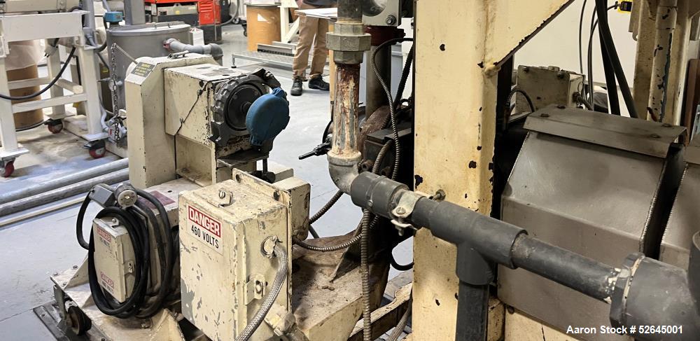 Used Farrel CP-23 Compounding System Consisting Of: (1) Farrell Compact Processor Continuous Mixer, type CP-23. #2 Cored rotors driven by an 30hp, 500 volt, 1150 rpm DC motor. (1) Farrell approximate...