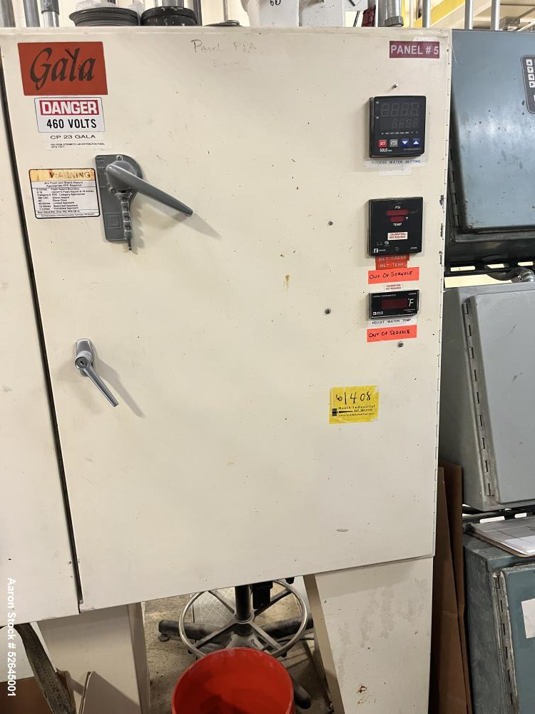 Used Farrel CP-23 Compounding System Consisting Of: (1) Farrell Compact Processor Continuous Mixer, type CP-23. #2 Cored rotors driven by an 30hp, 500 volt, 1150 rpm DC motor. (1) Farrell approximate...