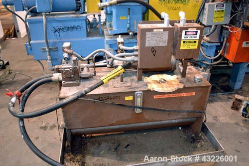 Used Compounding Line Consisting Of: (1) Farrel size 4LMSD Continuous Mixer. Modified top feed, side discharge. Oil heated, over-under rotor design. Driven by a 150hp, 500 volt, 1750 rpm DC motor thr...