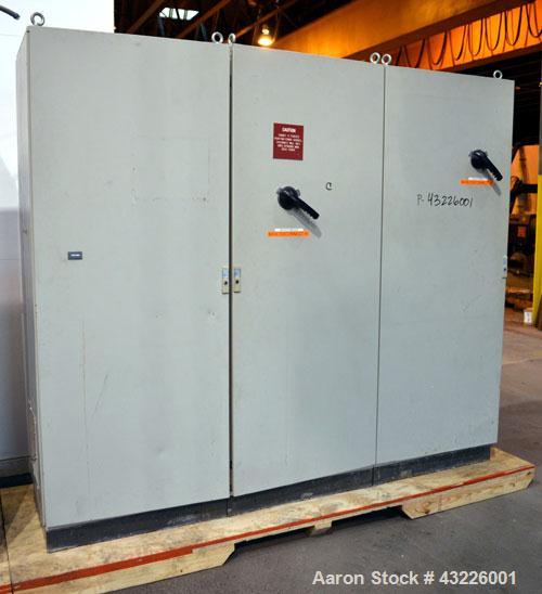 Used Compounding Line Consisting Of: (1) Farrel size 4LMSD Continuous Mixer. Modified top feed, side discharge. Oil heated, over-under rotor design. Driven by a 150hp, 500 volt, 1750 rpm DC motor thr...