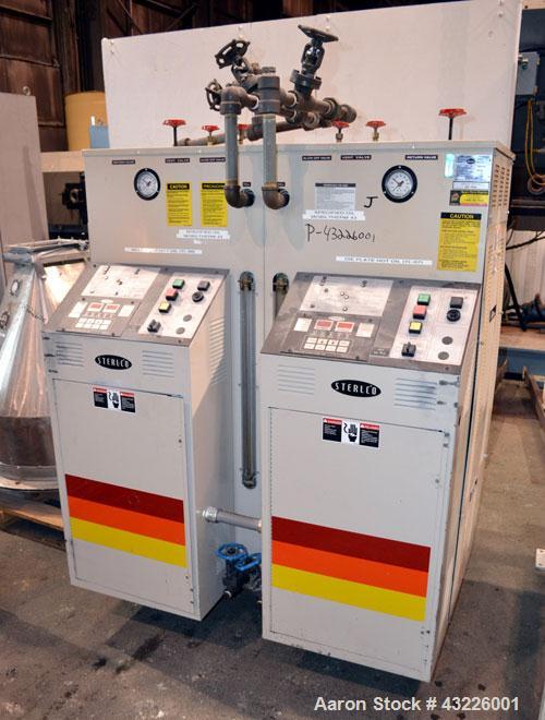 Used Compounding Line Consisting Of: (1) Farrel size 4LMSD Continuous Mixer. Modified top feed, side discharge. Oil heated, over-under rotor design. Driven by a 150hp, 500 volt, 1750 rpm DC motor thr...