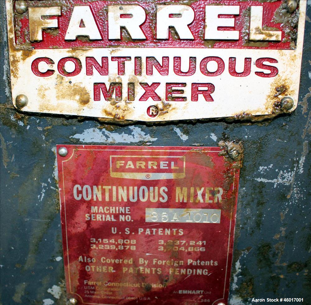 Used Farrel Continuous Mixer, Model #9 FCM.