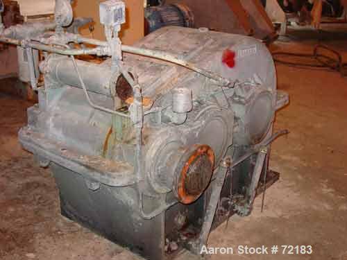 USED: Farrel continuous mixer, model #9FCM. Cored #15 style rotors with rotary unions, 1881 cu in mixing chamber. Rated approx up to10,000 pounds an hour. Driven by a 600 hp DC motor thru a Farrel ge...
