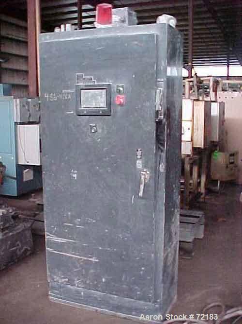 USED: Farrel continuous mixer, model #9FCM. Cored #15 style rotors with rotary unions, 1881 cu in mixing chamber. Rated approx up to10,000 pounds an hour. Driven by a 600 hp DC motor thru a Farrel ge...