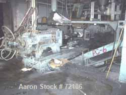 USED: Farrel continuous mixer, model #9 FCM. Cored #15 style rotors with rotary unions, 1881 cu in mixing chamber. Rated approx up to10,000 pounds an hour. Driven by a 600 hp DC motor thru a Farrel g...
