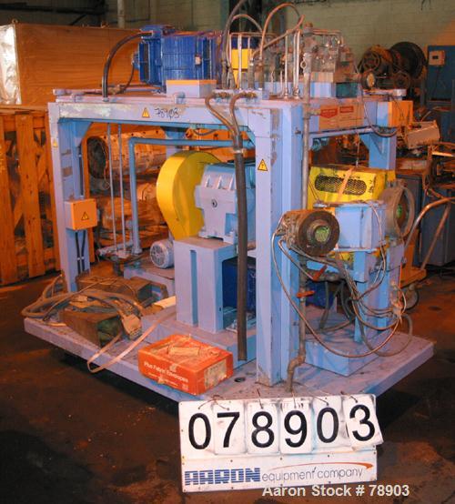 USED: Farrel internal mixing and extrusion system, type CP12, consisting of (1) Farrel continuous mixer, 10:1 L/D. Material of construction is carbon steel on product contact parts. 5.6 kw motor feed...