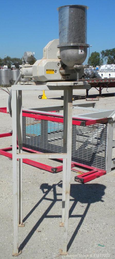 Used Farrel CP23 Compounding System consisting of: (1) Farrell continuous mixer, type 2LM. Cored rotors driven by a 30 hp, 500 volt, 1150 rpm DC motor. (1) Farrell 3-1/4" single screw extruder, 10 to...