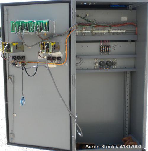 Used Farrel CP23 Compounding System consisting of: (1) Farrell continuous mixer, type 2LM. Cored rotors driven by a 30 hp, 500 volt, 1150 rpm DC motor. (1) Farrell 3-1/4" single screw extruder, 10 to...